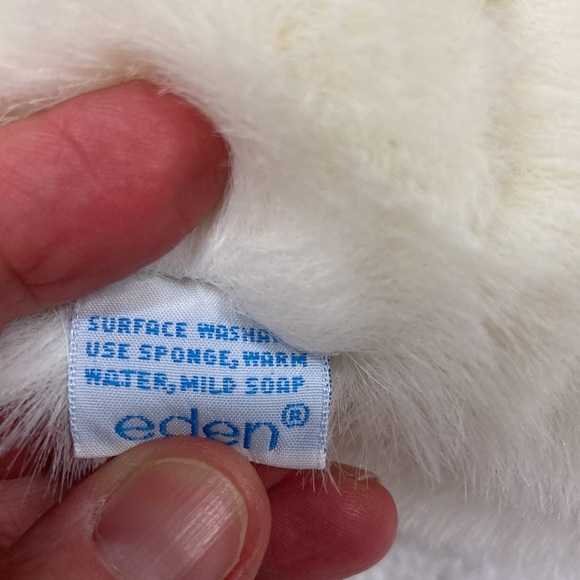 Eden toy 16”  white bunny laying down bunny - Picture 4 of 5